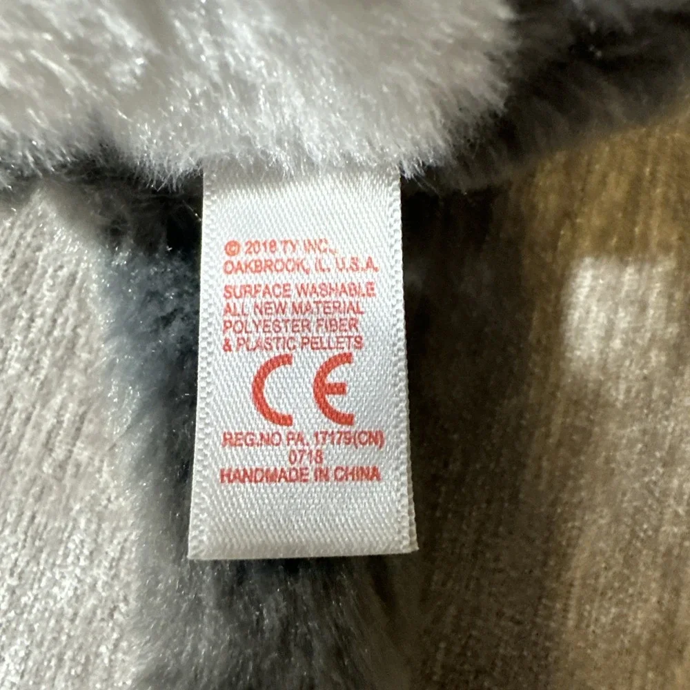 TY Beanie Babies Yang Plush Cat‎ Gray White Velve TY Kitten 6